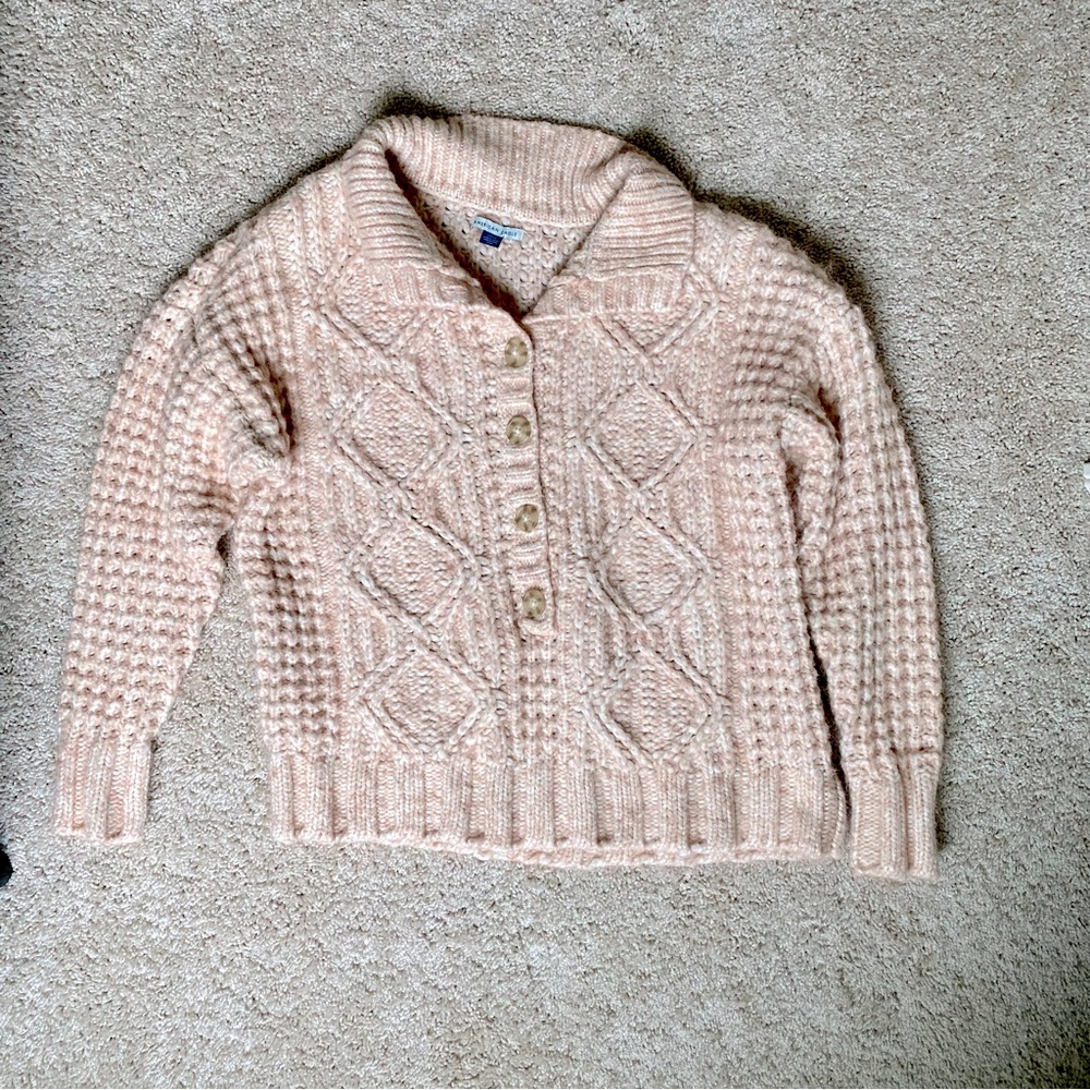 AE oversized cozy knit button down sweater